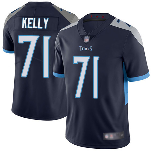 Tennessee Titans Limited Navy Blue Men Dennis Kelly Home Jersey NFL Football 71 Vapor Untouchable